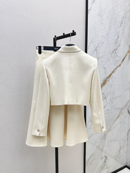 CD 25fw elegant jacket skirt set