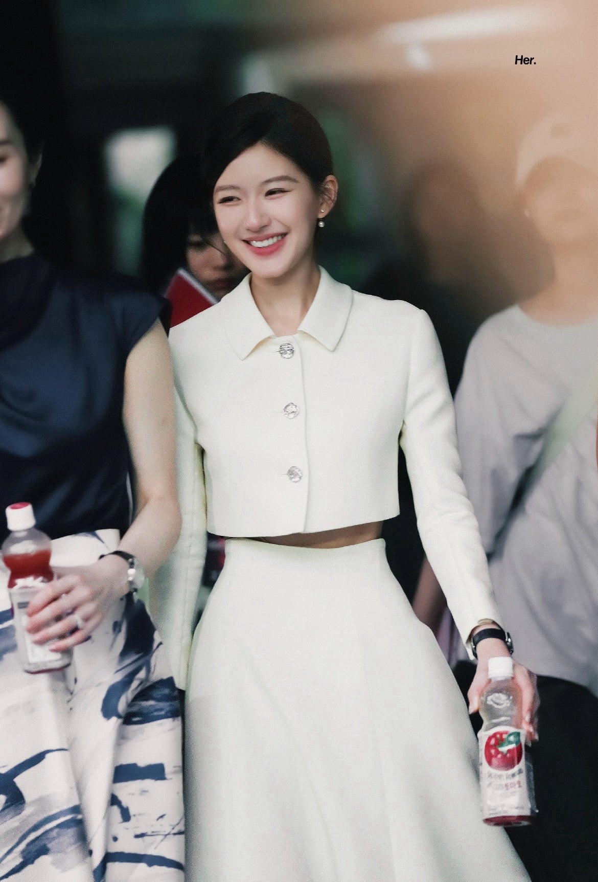 CD 25fw elegant jacket skirt set