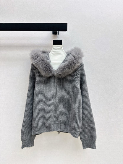 Fend 25fw hooded cardigan