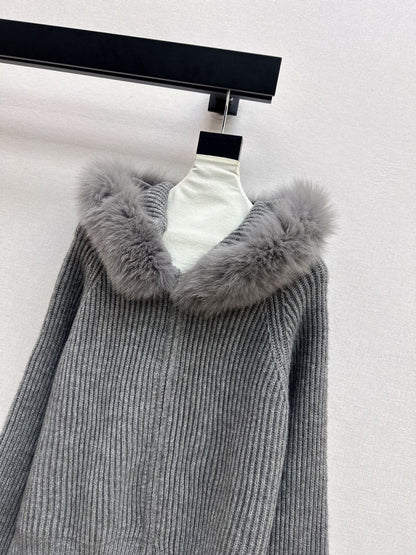 Fend 25fw hooded cardigan