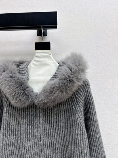 Fend 25fw hooded cardigan