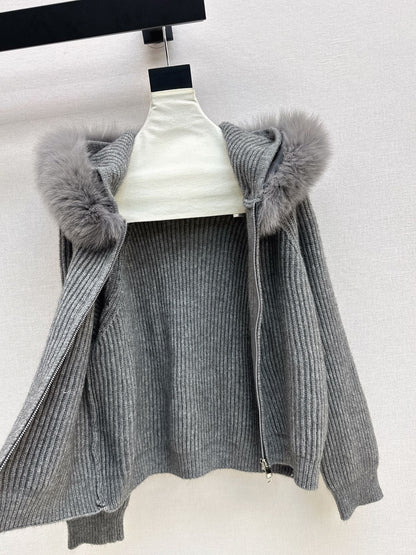 Fend 25fw hooded cardigan