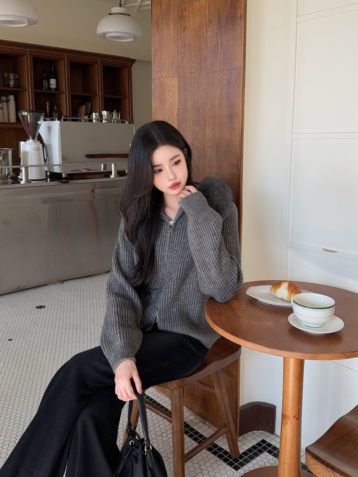 Fend 25fw hooded cardigan