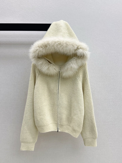 Fend 25fw hooded cardigan