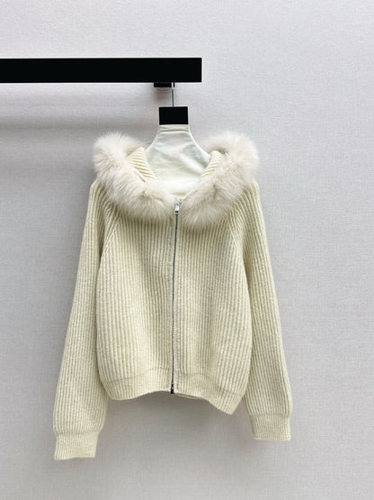 Fend 25fw hooded cardigan