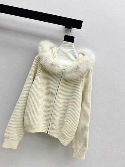 Fend 25fw hooded cardigan