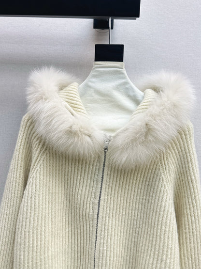 Fend 25fw hooded cardigan