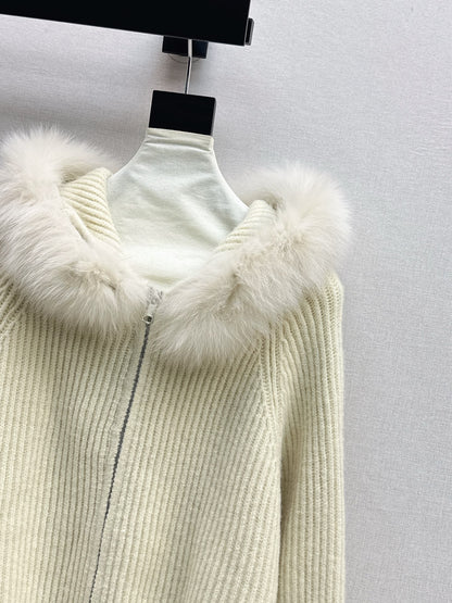 Fend 25fw hooded cardigan