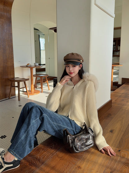 Fend 25fw hooded cardigan