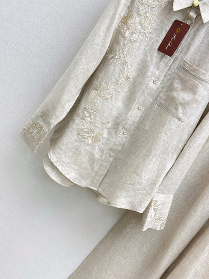 Loro 25fw embroidery suit