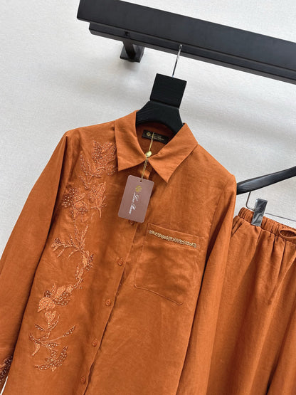 Loro 25fw embroidery suit