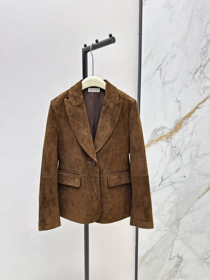 Brun 25fw suede blazer
