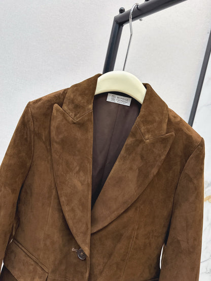 Brun 25fw suede blazer