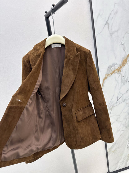 Brun 25fw suede blazer