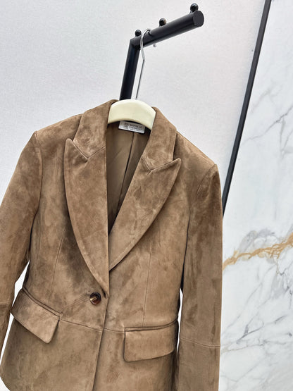 Brun 25fw suede blazer