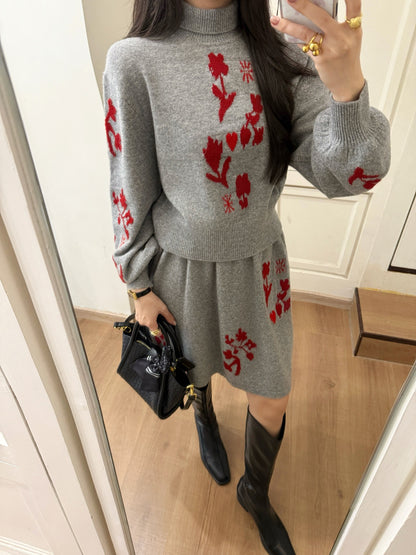 Chan 25fw sweater skirt set
