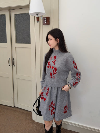 Chan 25fw sweater skirt set