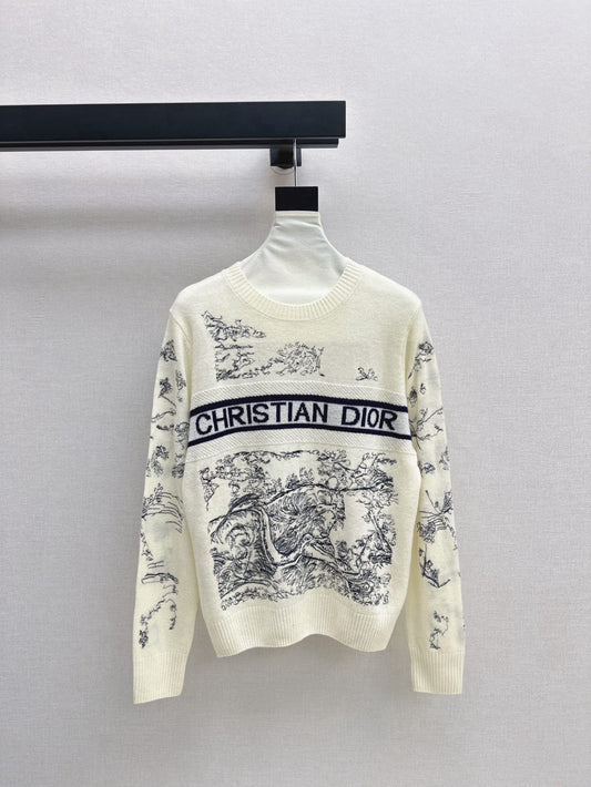 CD 25fw embroidery sweater