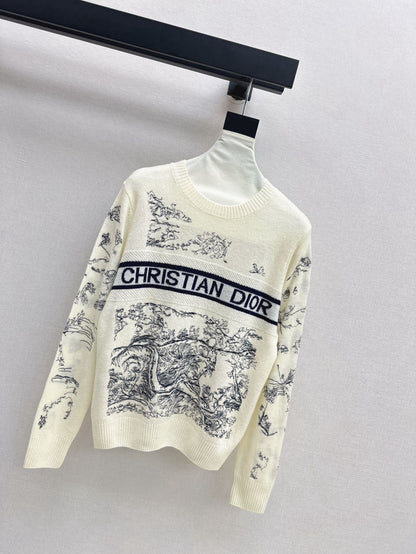 CD 25fw embroidery sweater