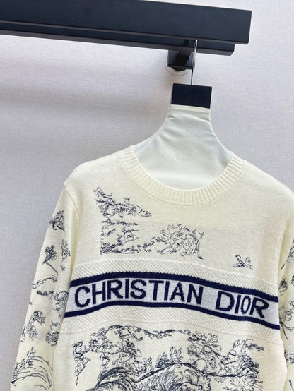 CD 25fw embroidery sweater