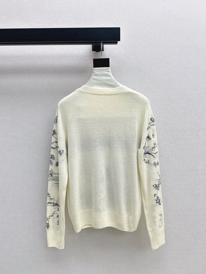 CD 25fw embroidery sweater
