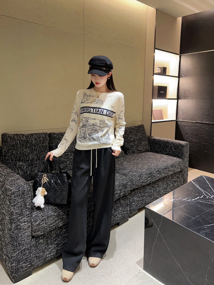 CD 25fw embroidery sweater