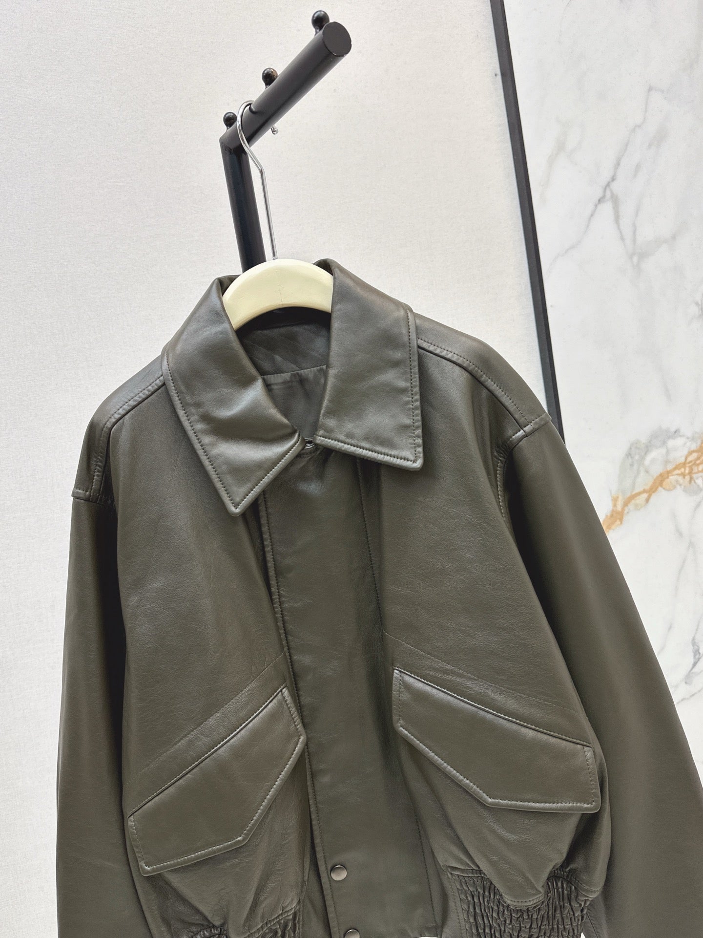 LM 25fw cowhide biker jacket