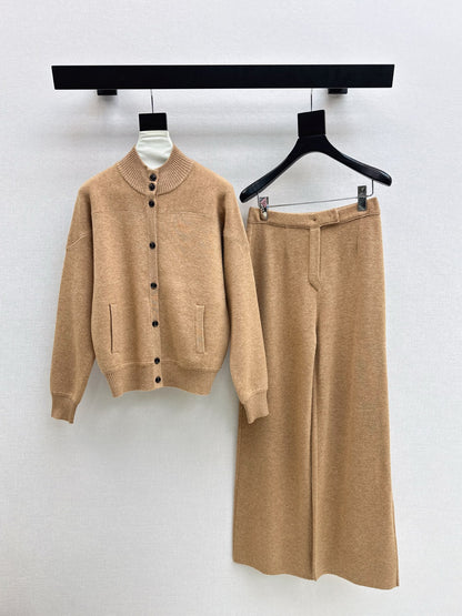 Loro 25fw cashmere jacket straight pants set