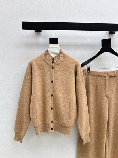 Loro 25fw cashmere jacket straight pants set