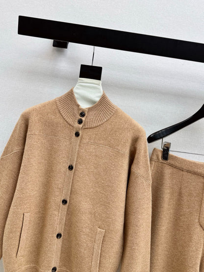 Loro 25fw cashmere jacket straight pants set