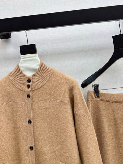 Loro 25fw cashmere jacket straight pants set