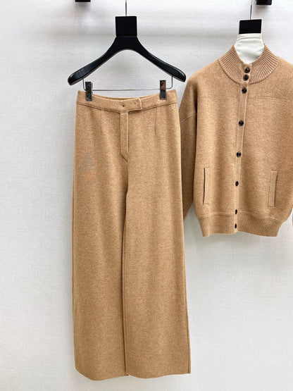 Loro 25fw cashmere jacket straight pants set