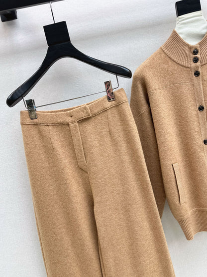 Loro 25fw cashmere jacket straight pants set