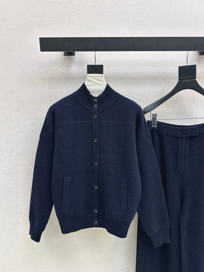 Loro 25fw cashmere jacket straight pants set