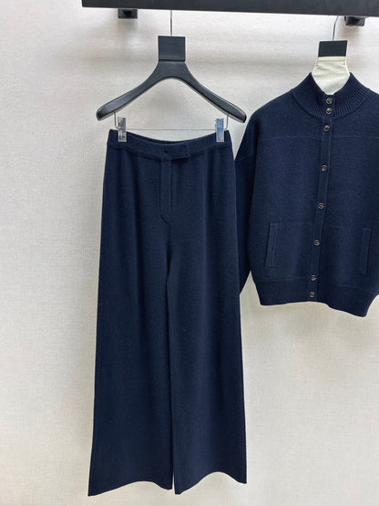 Loro 25fw cashmere jacket straight pants set