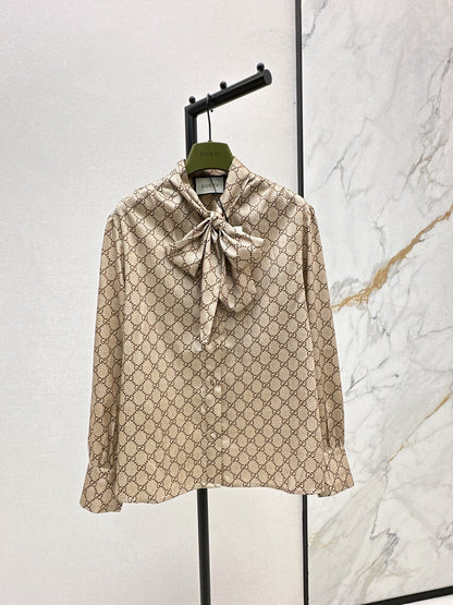 Guc 25fw ribbon shirt