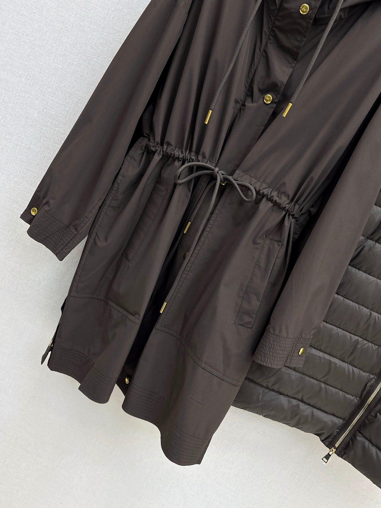 Monc 25fw puffer vest hooded jacket set