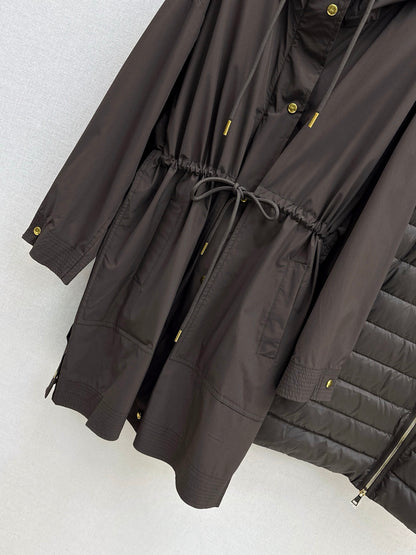 Monc 25fw puffer vest hooded jacket set