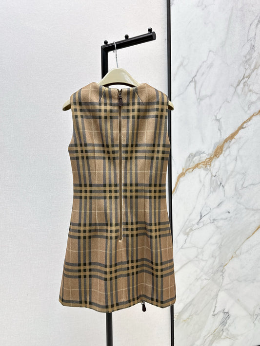Bur 25fw plaid dress