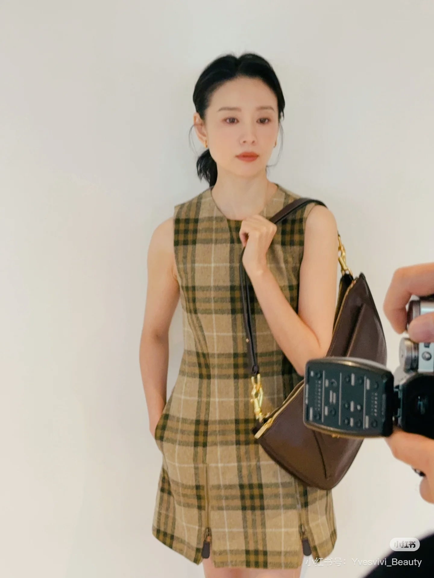 Bur 25fw plaid dress