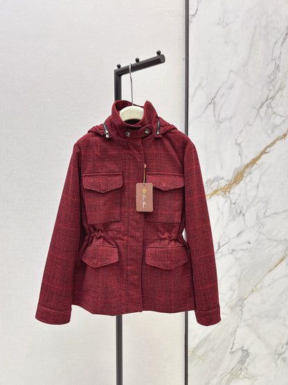 Loro 25fw plaid jacket