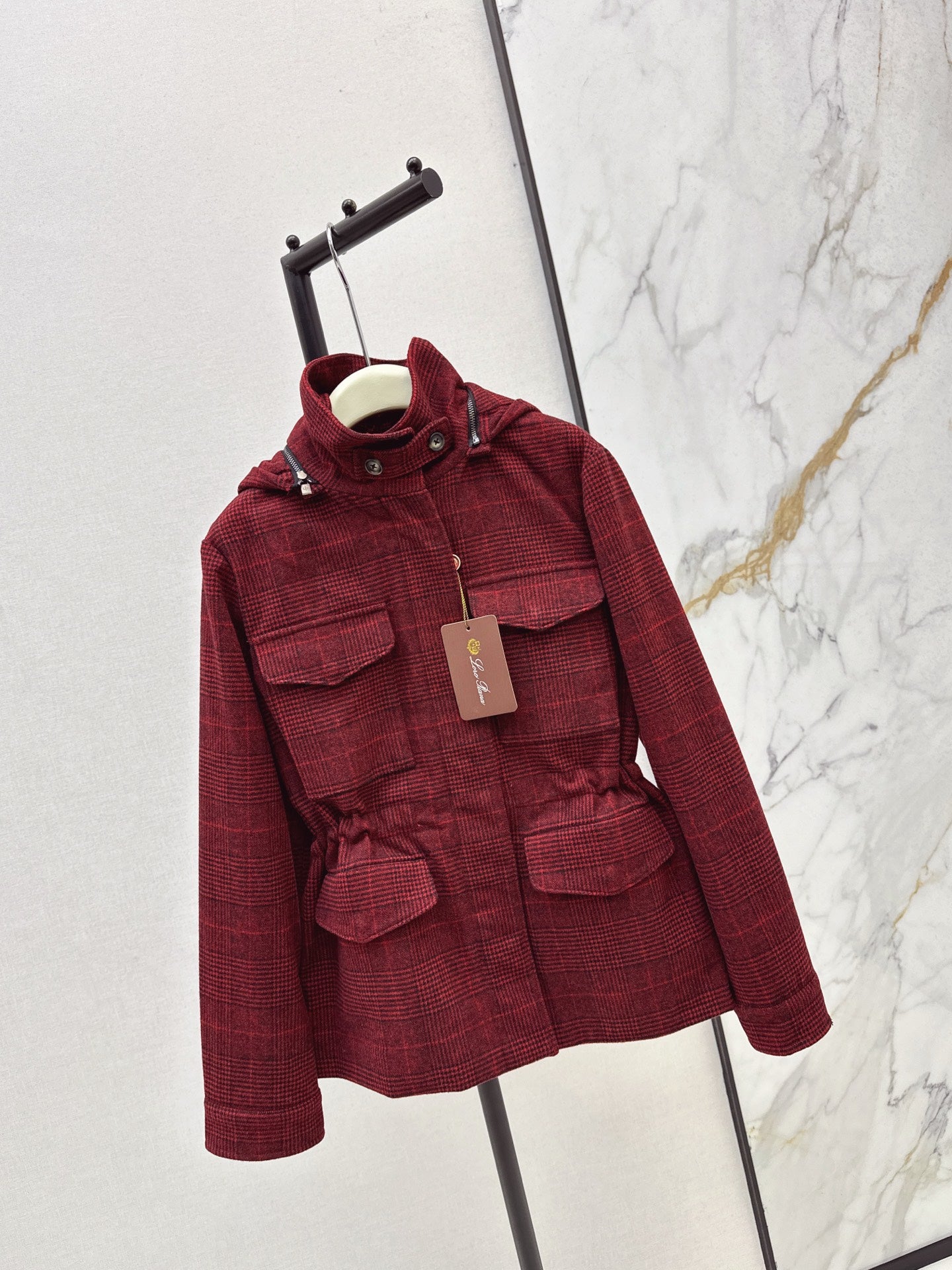 Loro 25fw plaid jacket