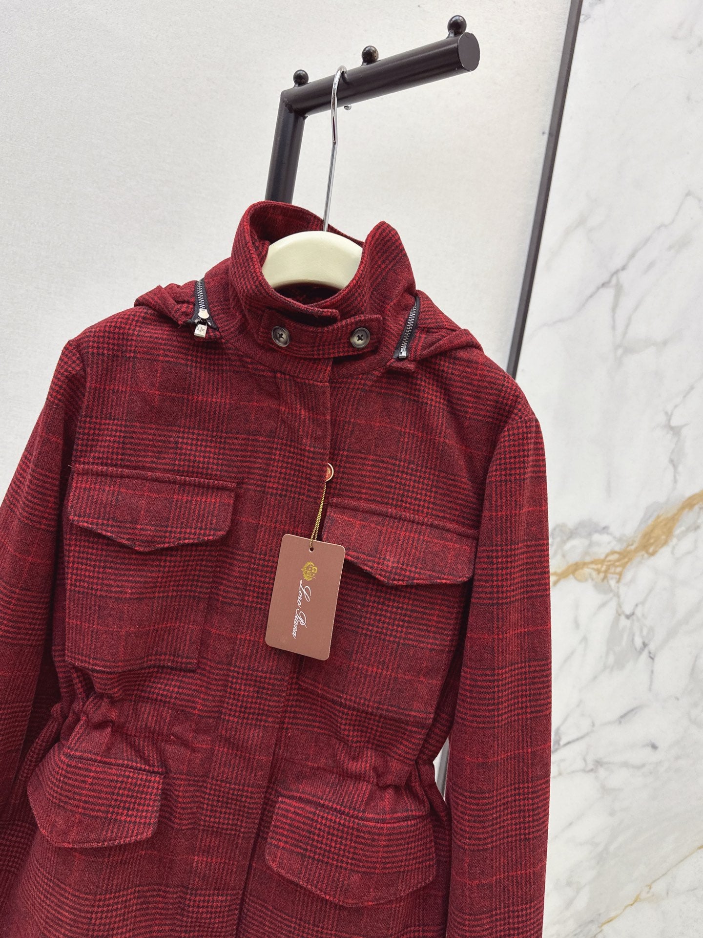 Loro 25fw plaid jacket