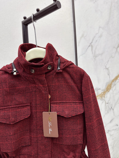 Loro 25fw plaid jacket