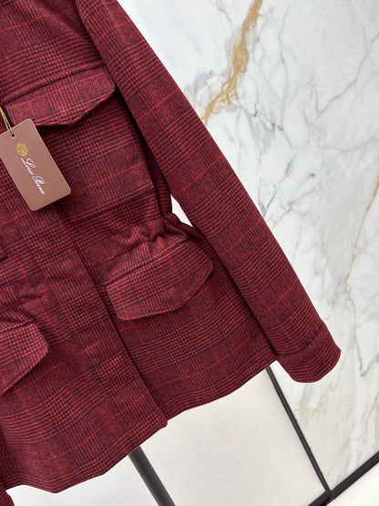 Loro 25fw plaid jacket