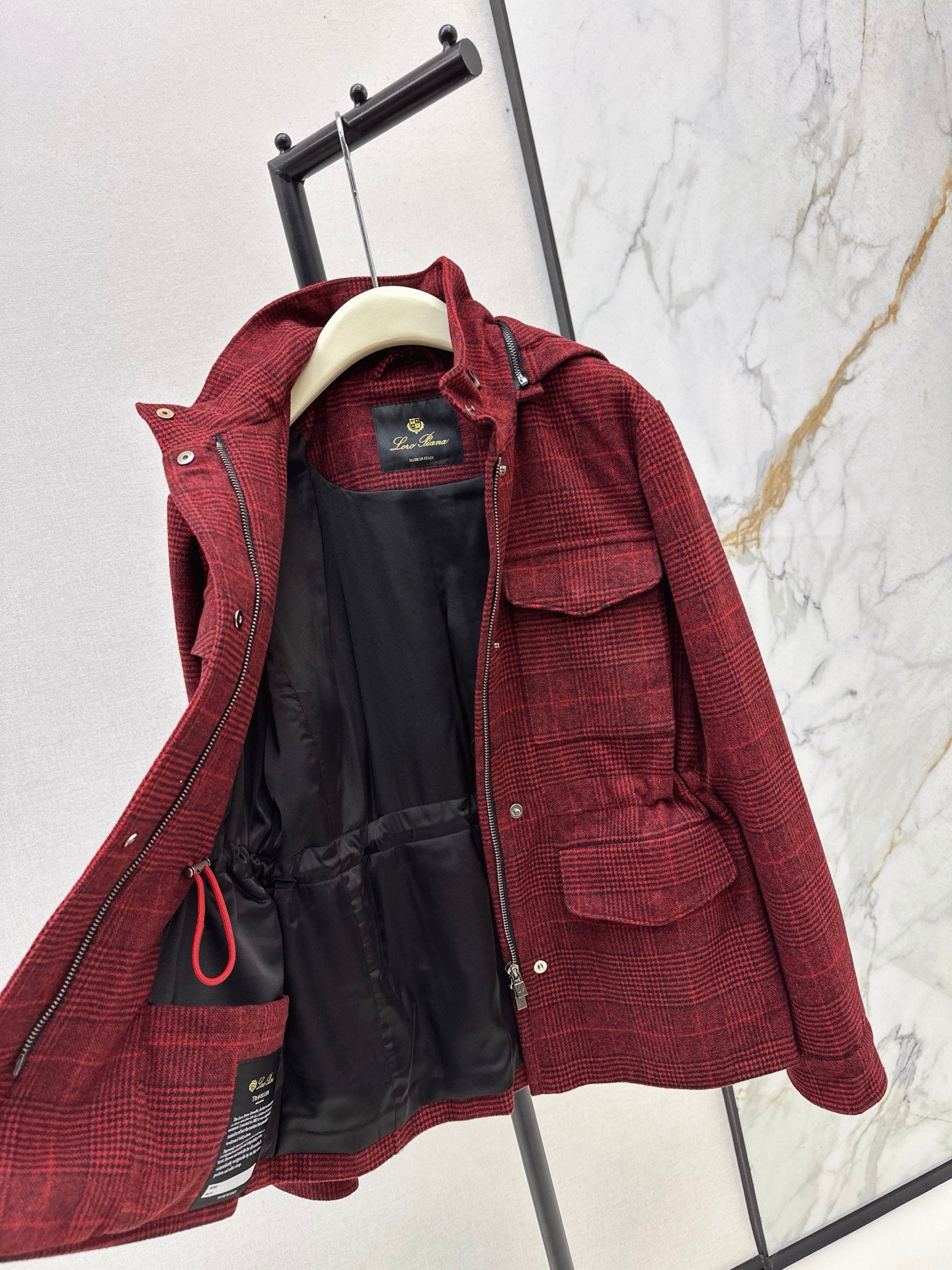 Loro 25fw plaid jacket