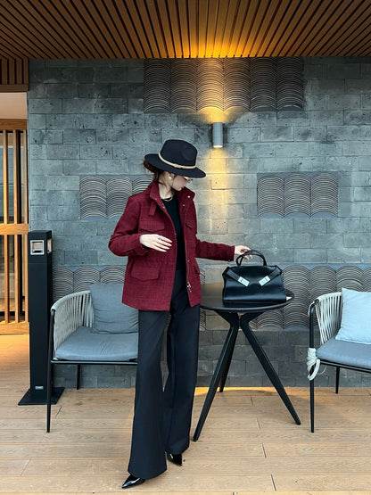 Loro 25fw plaid jacket