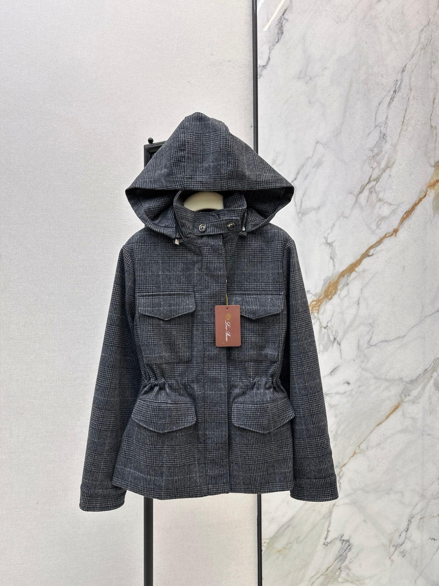 Loro 25fw plaid jacket