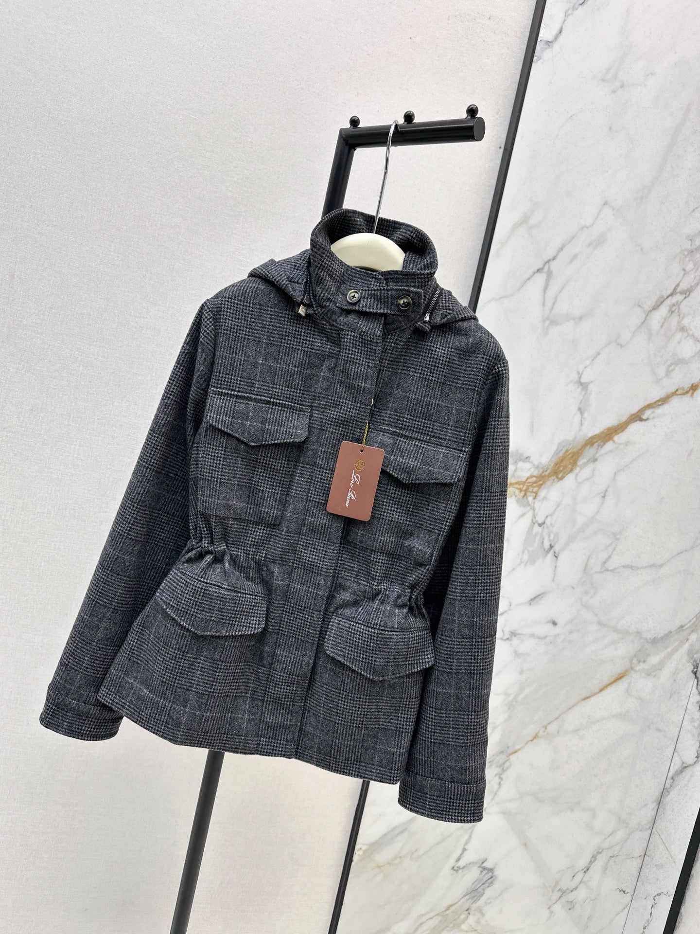 Loro 25fw plaid jacket