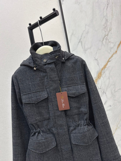 Loro 25fw plaid jacket